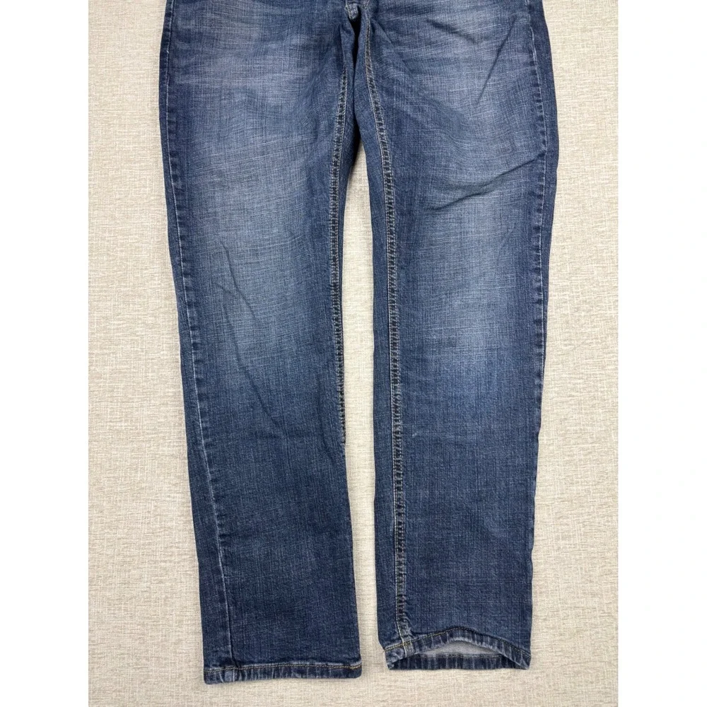 Signature Levi Strauss Men's 36x29 Gold Label Regular Taper Blue Dark Wash Jeans